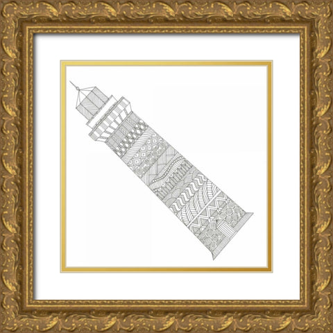 Lighthouse Majesty 2 Gold Ornate Wood Framed Art Print with Double Matting by Varacek, Pam