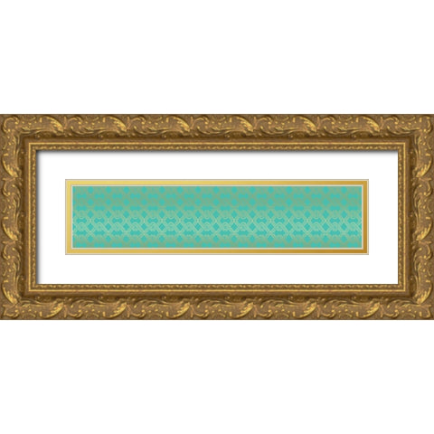 Hello Beautiful Pattern Gold Ornate Wood Framed Art Print with Double Matting by Allen, Candace