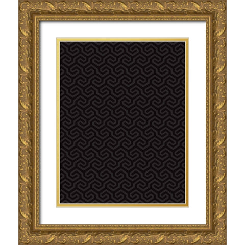 Modern Drama Fleur GEO 2 Gold Ornate Wood Framed Art Print with Double Matting by Allen, Candace