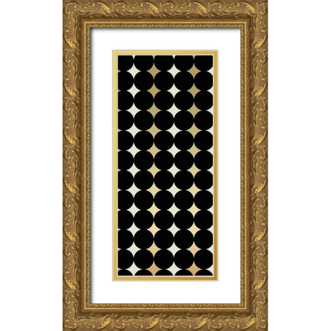 Geo Black and Gold 3 Gold Ornate Wood Framed Art Print with Double Matting by Allen, Candace