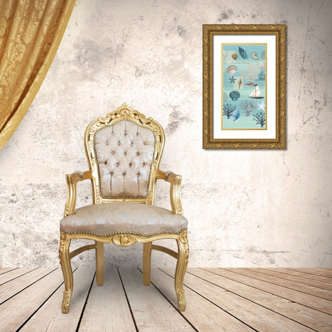 By The Sea Main 1 Gold Ornate Wood Framed Art Print with Double Matting by Allen, Candace
