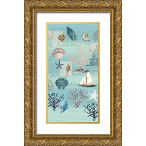 By The Sea Main 1 Gold Ornate Wood Framed Art Print with Double Matting by Allen, Candace