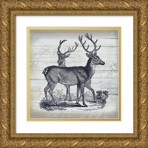 Wandering Gold Ornate Wood Framed Art Print with Double Matting by Lula Bijoux and Company