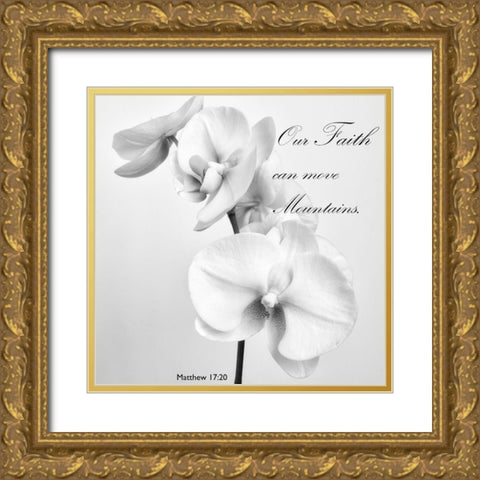 Mountain Orchids Gold Ornate Wood Framed Art Print with Double Matting by Poinski, Dianne