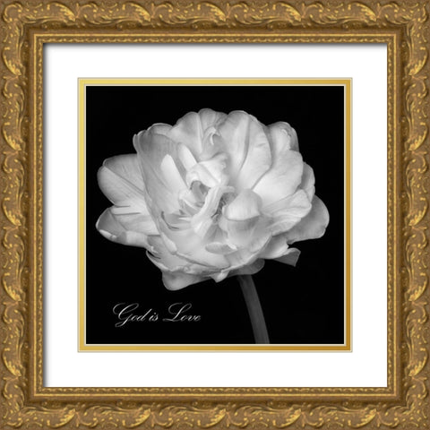 God is Love Gold Ornate Wood Framed Art Print with Double Matting by Poinski, Dianne