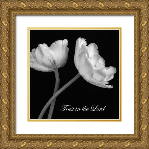 Trust in The Lord Gold Ornate Wood Framed Art Print with Double Matting by Poinski, Dianne