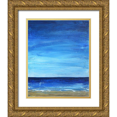 Peaceful Ocean View 1 Gold Ornate Wood Framed Art Print with Double Matting by Jenner, Roya