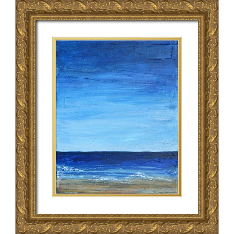 Peaceful Ocean View 2 Gold Ornate Wood Framed Art Print with Double Matting by Jenner, Roya