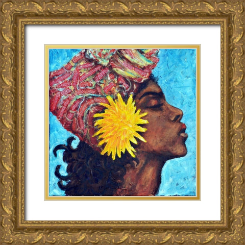 Proud Gigi Gold Ornate Wood Framed Art Print with Double Matting by Jenner, Roya