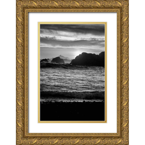 Sunset I Gold Ornate Wood Framed Art Print with Double Matting by Rowland, Joseph