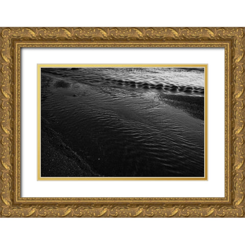 Water Rivulets Gold Ornate Wood Framed Art Print with Double Matting by Rowland, Joseph