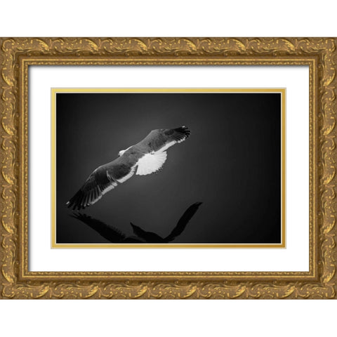 Flight Gold Ornate Wood Framed Art Print with Double Matting by Rowland, Joseph