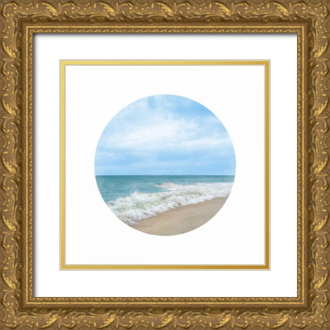 Waves To Sea 2 Gold Ornate Wood Framed Art Print with Double Matting by Rowland, Joseph
