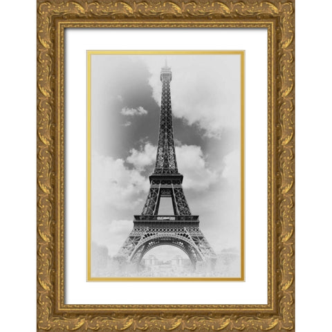 Eiffel 1 Gold Ornate Wood Framed Art Print with Double Matting by De Carvalho, Sandro