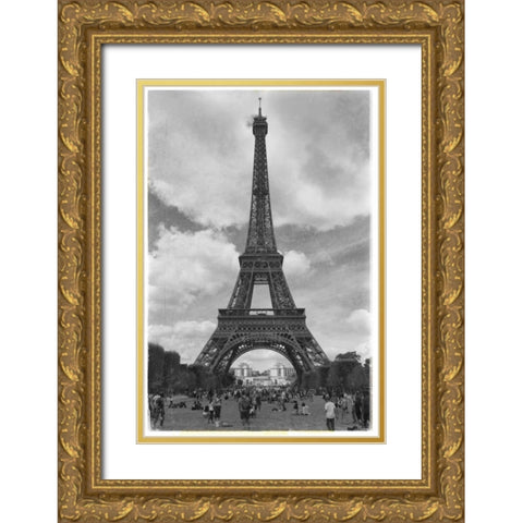 Eiffel 7 Gold Ornate Wood Framed Art Print with Double Matting by De Carvalho, Sandro