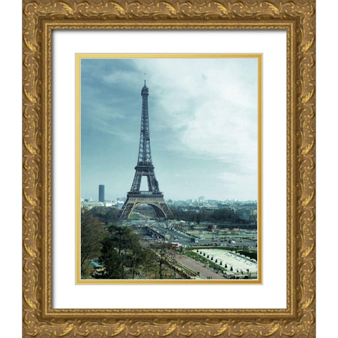 Paris in Summer Gold Ornate Wood Framed Art Print with Double Matting by Ghanooni, Sarah