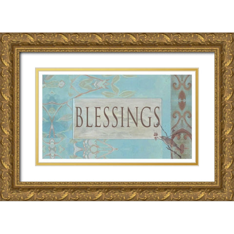 . Gold Ornate Wood Framed Art Print with Double Matting by Haynes, Smith