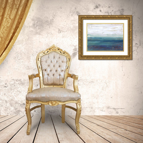 New Horizons A2 Gold Ornate Wood Framed Art Print with Double Matting by Haynes, Smith