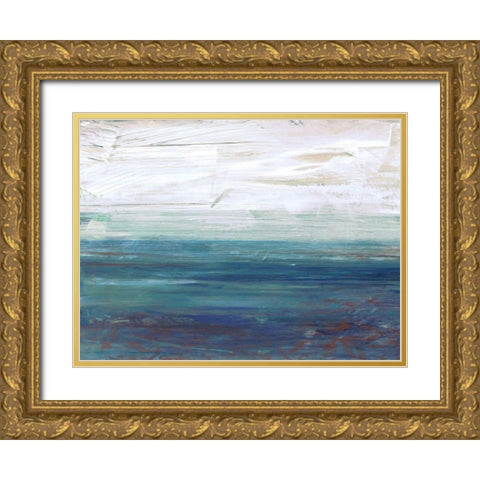 New Horizons A2 Gold Ornate Wood Framed Art Print with Double Matting by Haynes, Smith