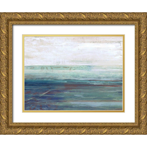 More Horizons B2 Gold Ornate Wood Framed Art Print with Double Matting by Haynes, Smith