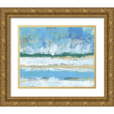 Beachy Coast Gold Ornate Wood Framed Art Print with Double Matting by Haynes, Smith
