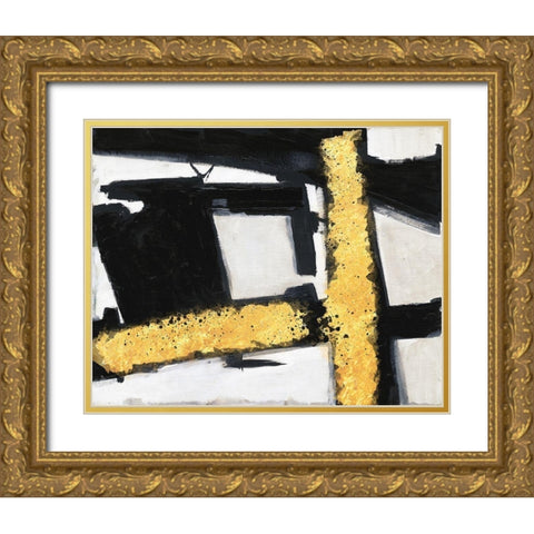 Divine Streaks 1 Gold Ornate Wood Framed Art Print with Double Matting by Lewis, Sheldon