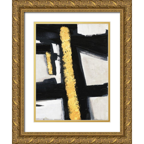 Divine Streaks 2 Gold Ornate Wood Framed Art Print with Double Matting by Lewis, Sheldon
