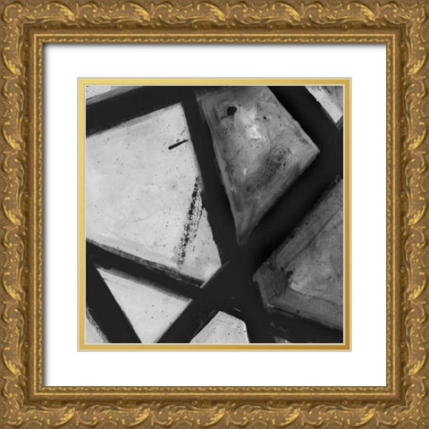 Through The Webbing BW 1 Gold Ornate Wood Framed Art Print with Double Matting by Haynes, Smith