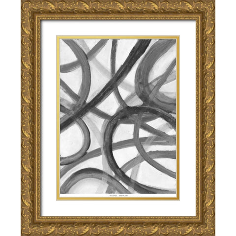 Black Stroke Gold Ornate Wood Framed Art Print with Double Matting by Haynes, Smith