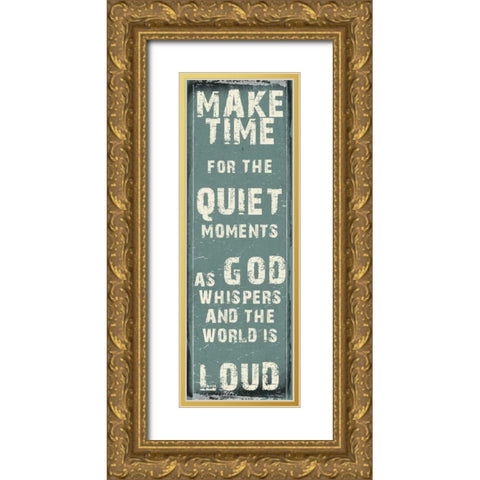 Make Time Gold Ornate Wood Framed Art Print with Double Matting by Lewis, Sheldon