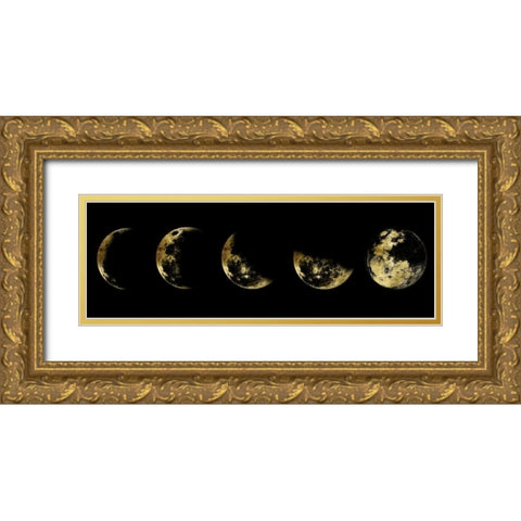 Golden Moon Eclipse Gold Ornate Wood Framed Art Print with Double Matting by Lewis, Sheldon