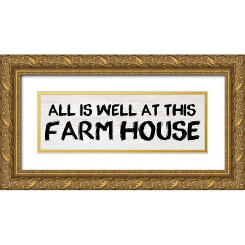 All Is Well Gold Ornate Wood Framed Art Print with Double Matting by Lewis, Sheldon