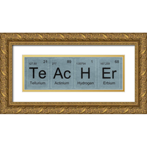 Teacher Gold Ornate Wood Framed Art Print with Double Matting by Lewis, Sheldon