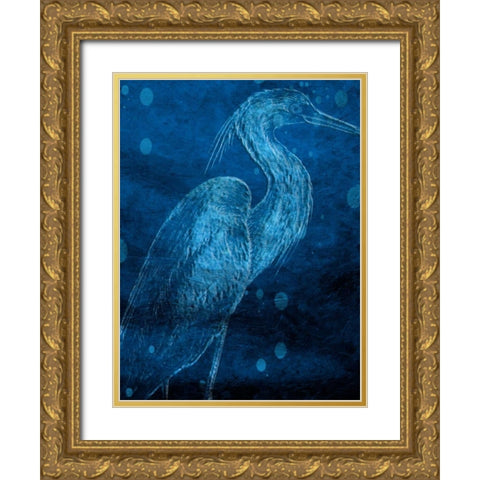 Indigo Pride Gold Ornate Wood Framed Art Print with Double Matting by Lewis, Sheldon