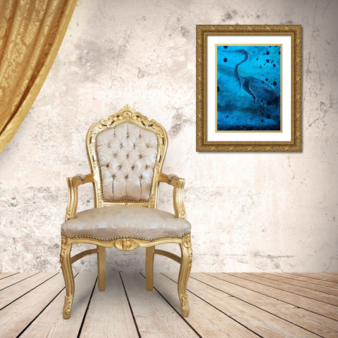 Indigo Pride And Joy Gold Ornate Wood Framed Art Print with Double Matting by Lewis, Sheldon