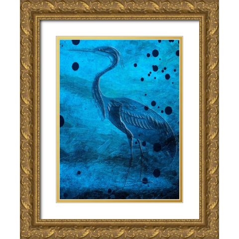 Indigo Pride And Joy Gold Ornate Wood Framed Art Print with Double Matting by Lewis, Sheldon