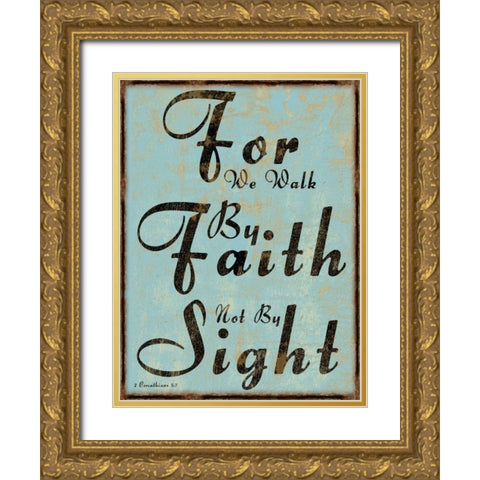 2 Corinthians 5-7 Gold Ornate Wood Framed Art Print with Double Matting by Lewis, Sheldon