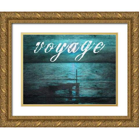 Voyage Gold Ornate Wood Framed Art Print with Double Matting by Lewis, Sheldon