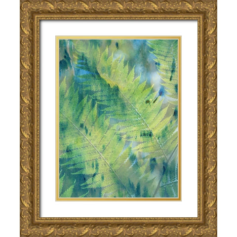 Deep In TheTropic Gold Ornate Wood Framed Art Print with Double Matting by Lewis, Sheldon