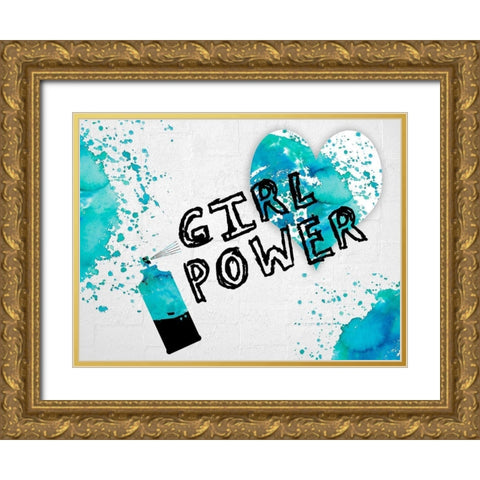 Girls Rule Gold Ornate Wood Framed Art Print with Double Matting by Lewis, Sheldon