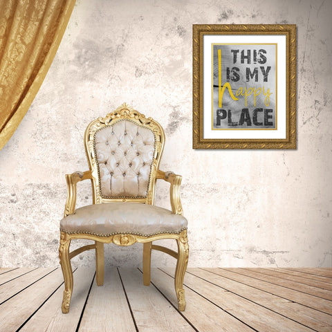 Place Of Happiness Gold Ornate Wood Framed Art Print with Double Matting by Lewis, Sheldon