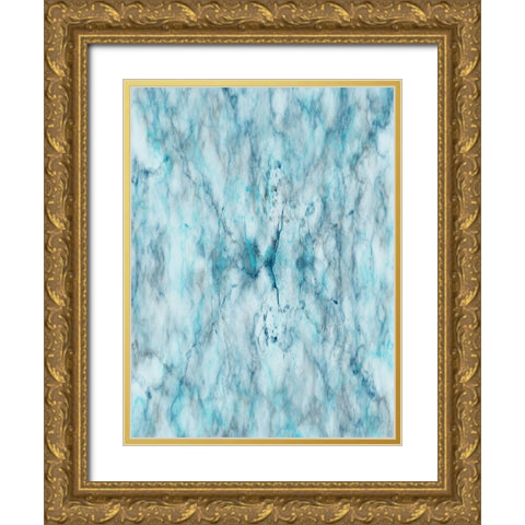 Smoking Marble Gold Ornate Wood Framed Art Print with Double Matting by Lewis, Sheldon
