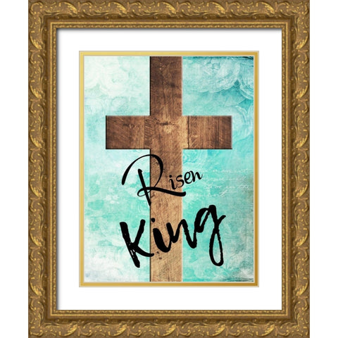 Risen King Gold Ornate Wood Framed Art Print with Double Matting by Lewis, Sheldon
