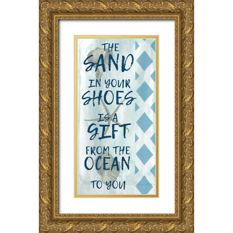 Sandy Gift Gold Ornate Wood Framed Art Print with Double Matting by Lewis, Sheldon