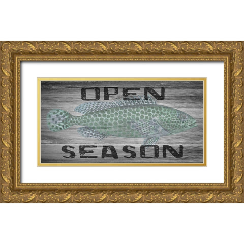 Open Season Gold Ornate Wood Framed Art Print with Double Matting by Lewis, Sheldon