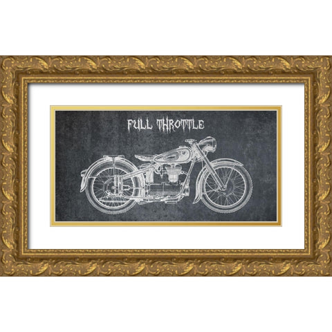 Full Throttle Gold Ornate Wood Framed Art Print with Double Matting by Lewis, Sheldon