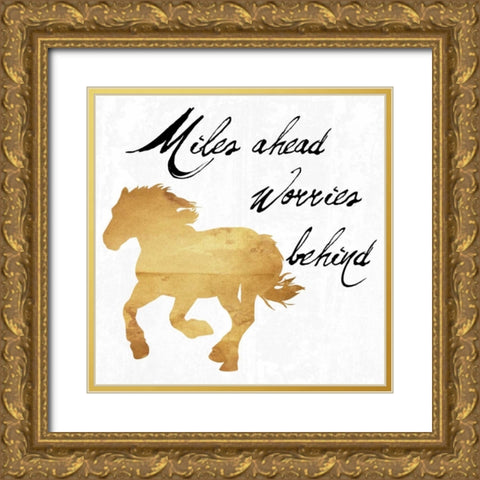 Miles Ahead Gold Ornate Wood Framed Art Print with Double Matting by Lewis, Sheldon