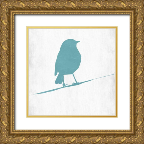 Little Birdy Spring Bloom Gold Ornate Wood Framed Art Print with Double Matting by Lewis, Sheldon