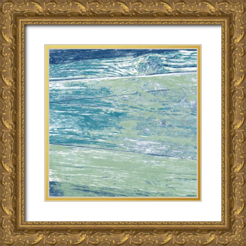 Caribbean Sea Gold Ornate Wood Framed Art Print with Double Matting by Lewis, Sheldon