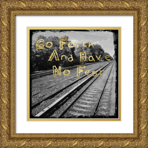 Black And Gold Rails Gold Ornate Wood Framed Art Print with Double Matting by Lewis, Sheldon